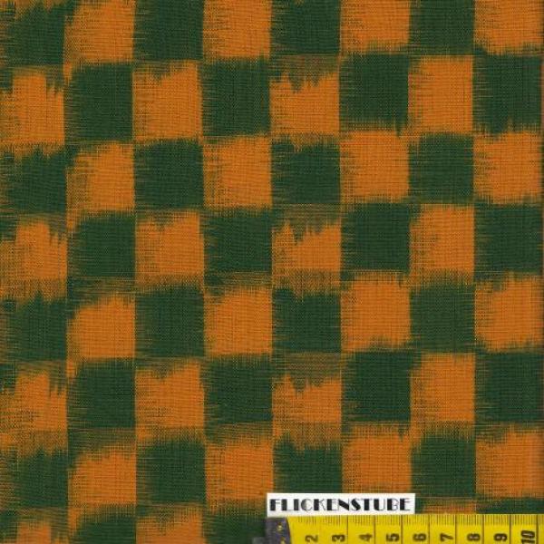 Schachbrettmuster grün-orange by Kaffe Fassett